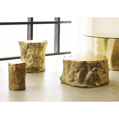 Phillips Collection Log Side Table, Gold Leaf