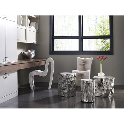 Phillips Collection Log Coffee Table, Silver Leaf