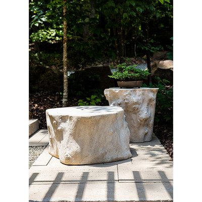 Phillips Collection Log Coffee Table, Roman Stone