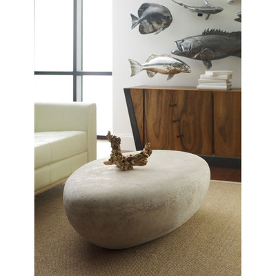 Phillips Collection River Stone Coffee Table, Roman Stone, LG