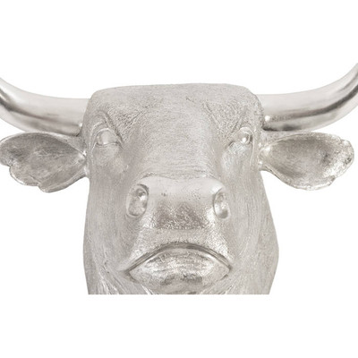 Phillips Collection Spanish Fighting Bull Wall Art, Resin, Silver Leaf