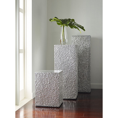 Phillips Collection String Theory Pedestal, Silver Leaf, LG