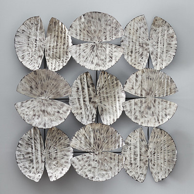 Phillips Collection Ginko Leaf Wall Art, 9 Leaves, Silver
