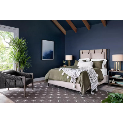 Four Hands Leigh Upholstered Bed - King - Palm Ecru