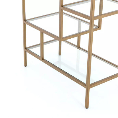Four Hands Helena Brass Bookcase - 83"
