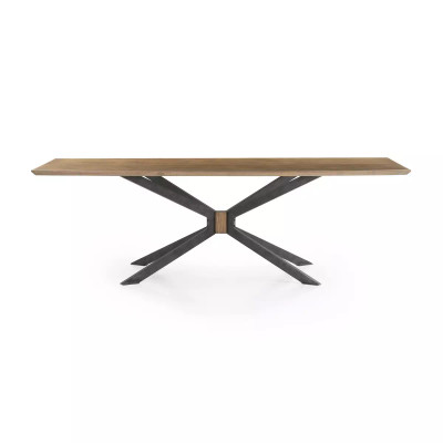 Four Hands Spider Dining Table - Bright Brass Clad - 94"