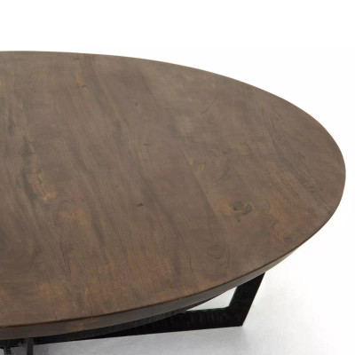 Four Hands Felix Round Coffee Table - Light Tanner Brown
