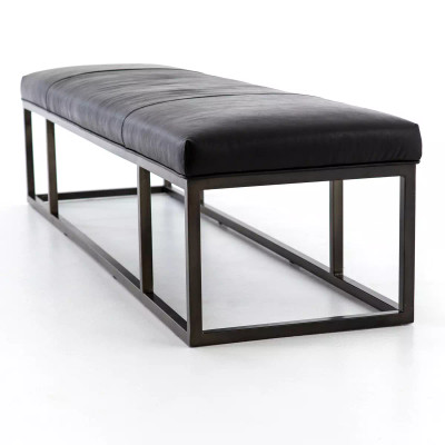 Four Hands Beaumont Bench - Rider Black