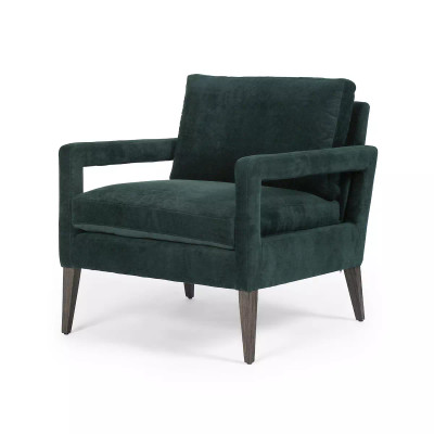 Four Hands Olson Chair - Emerald Worn Velvet (Closeout)