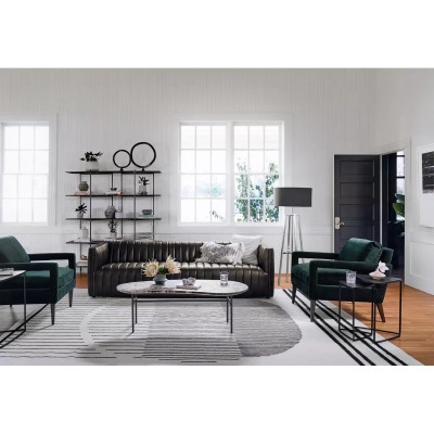 Four Hands Olson Chair - Emerald Worn Velvet (Closeout)