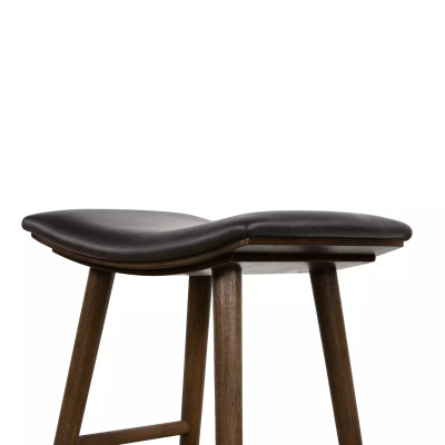 Four Hands Union Counter Stool - Distressed Black - Warm Parawood