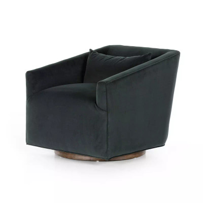 Four Hands York Swivel Chair - Modern Velvet Smoke