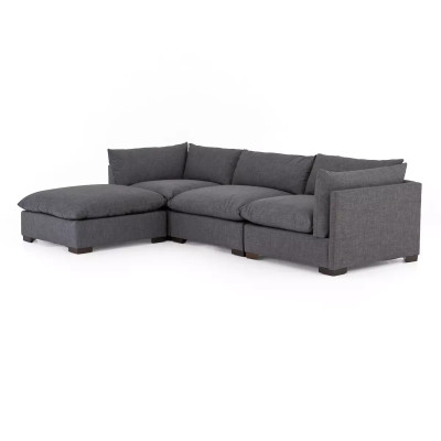 Four Hands Westwood 3 - Piece Sectional With Ottoman - Bennett Charcoal