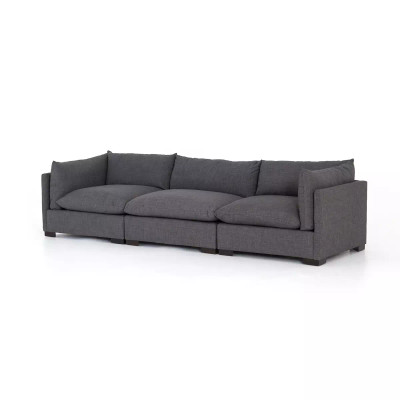 Four Hands Westwood 3 - Piece Sectional - Sofa - 117" - Bennett Charcoal