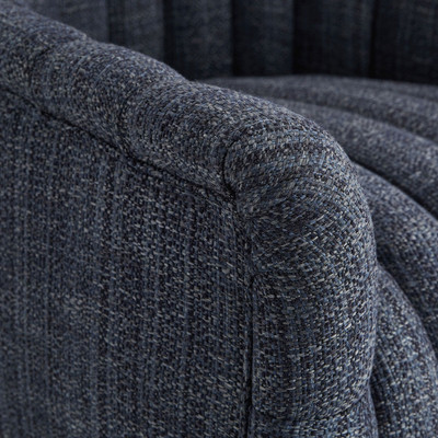 Arteriors Springsteen Chair Indigo Tweed Champagne Swivel