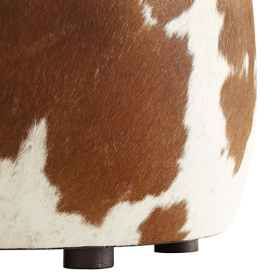 Arteriors Owen Ottoman - Brown and White Hide