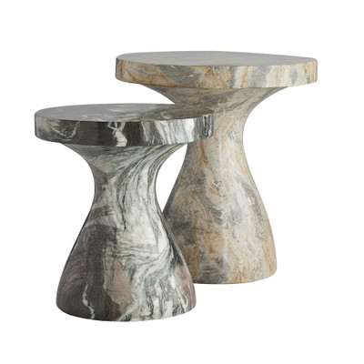 Arteriors Serafina Large Accent Table - Sahara Faux Marble