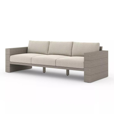 Four Hands Leroy Outdoor Sofa, Weathered Grey - Faye Sand