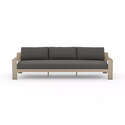 Four Hands Monterey Outdoor Sofa, Washed Brown - 106" - Charcoal