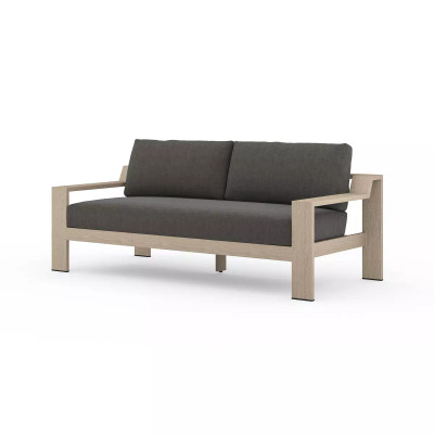 Four Hands Monterey Outdoor Sofa, Washed Brown - 74" - Charcoal