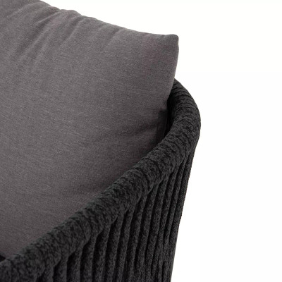 Four Hands Porto Outdoor Dining Chair - Charcoal