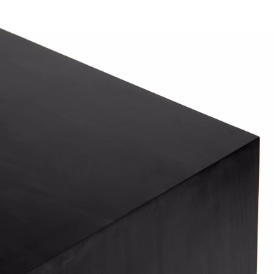 Four Hands Trey Desk System With Filing Credenza - Black Wash Poplar