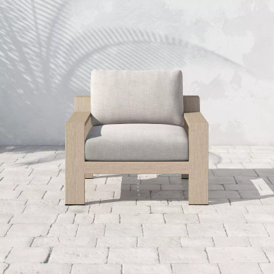 Four Hands Monterey Outdoor Chair - Stone Grey - Washed Brown