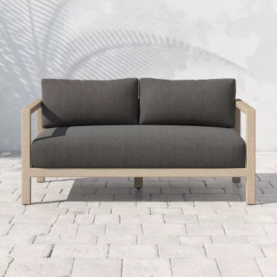 Four Hands Sonoma Outdoor Sofa, Washed Brown - 60" - Charcoal (Closeout)