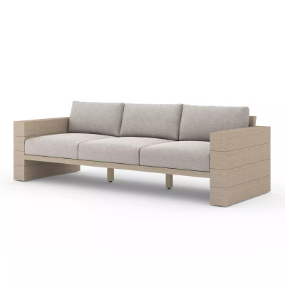 Four Hands Leroy Outdoor Sofa, Washed Brown - Stone Grey