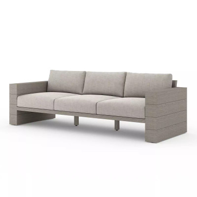 Four Hands Leroy Outdoor Sofa, Weathered Grey - Stone Grey
