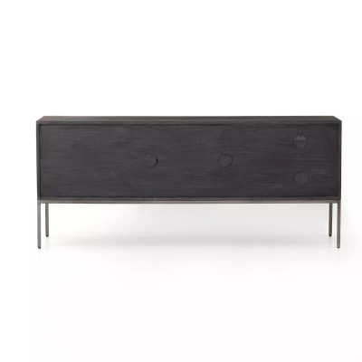 Four Hands Trey Media Console - Black Wash Poplar