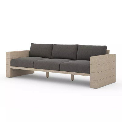 Four Hands Leroy Outdoor Sofa, Washed Brown - Charcoal