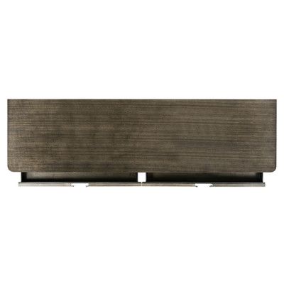 Jonathan Charles Gatsby Contemporary Art Deco Dark Grey Walnut & Champagne Silver-Leaf Dresser With Six Drawers