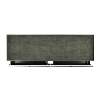 Jonathan Charles Luxe Anthracite Faux Shagreen & Gilded Console