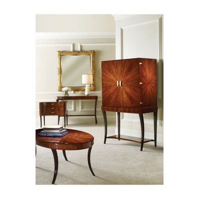 Jonathan Charles Opera Art Deco Oval Coffee Table
