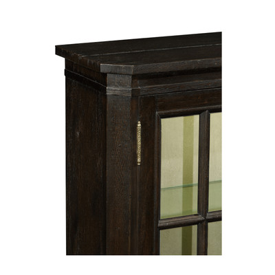 Jonathan Charles Casually Country Dark Ale Parquet Welsh Bookcase With Strap Handles