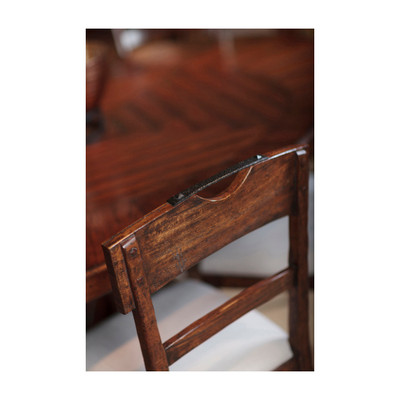 Jonathan Charles Casually Country Planked Dark Ale Dining Side Chair, Upholstered In Mazo