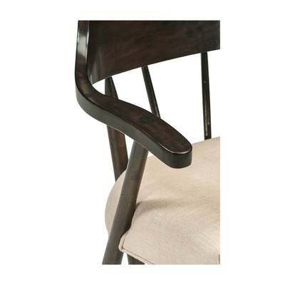 Jonathan Charles Casually Country Dining Chair In Dark Ale, Upholstered In Mazo