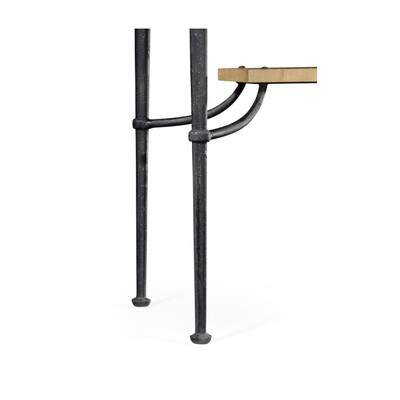 Jonathan Charles Casually Country Rectangular Console Table With Iron Base