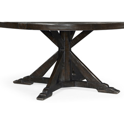 Jonathan Charles Casually Country 72" Dark Ale Round Dining Table With Inbuilt Lazy Susan