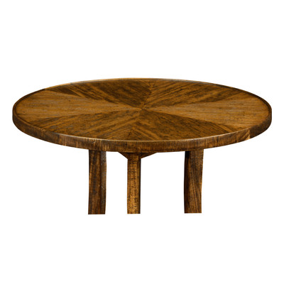 Jonathan Charles Casually Country Walnut Country Style Round Lamp Table