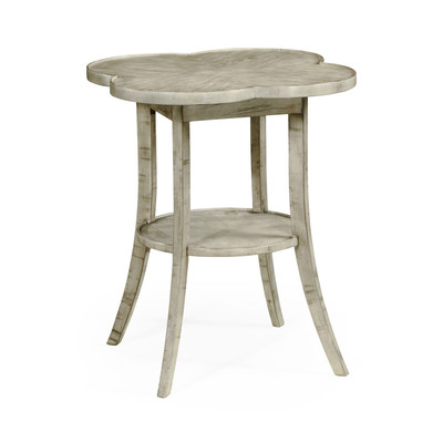 Jonathan Charles Casually Country Quatrefoil Lamp Table In Rustic Grey