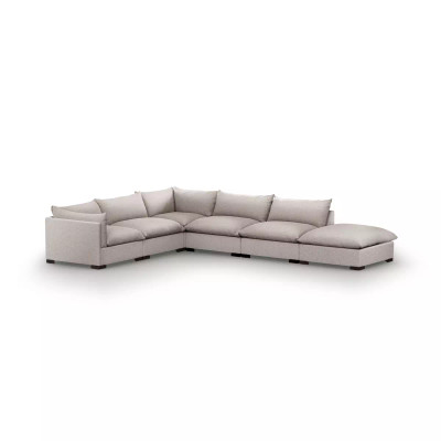 Four Hands Westwood 5 - Piece Sectional With Ottoman - Bayside Pebble