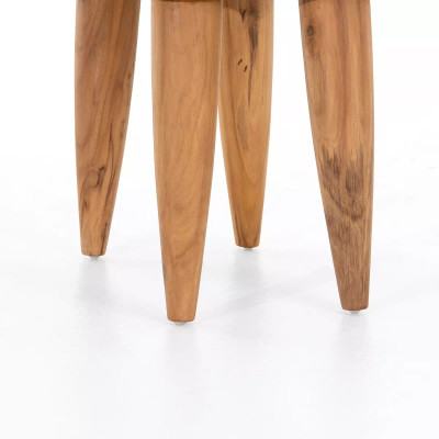 Four Hands Zuri Outdoor Stool - Aged Natural Teak