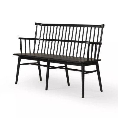 Four Hands Aspen Bench - Matte Black