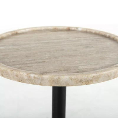 Four Hands Viola Accent Table - Antique White Marble