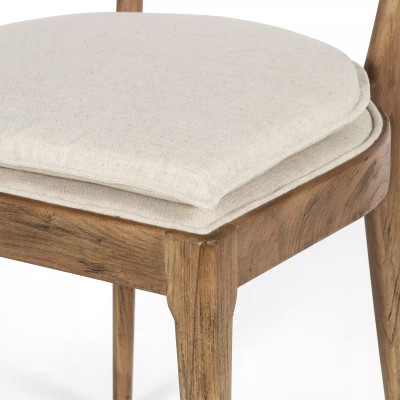 Four Hands Britt Dining Chair - Toasted Nettlewood W/ Savile Flax