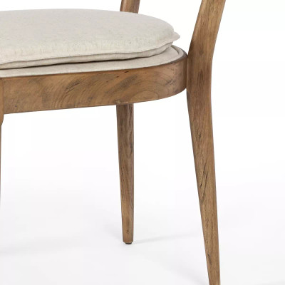 Four Hands Britt Dining Chair - Toasted Nettlewood W/ Savile Flax