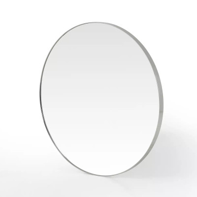 Four Hands Bellvue Round Mirror - Large - Shiny Steel