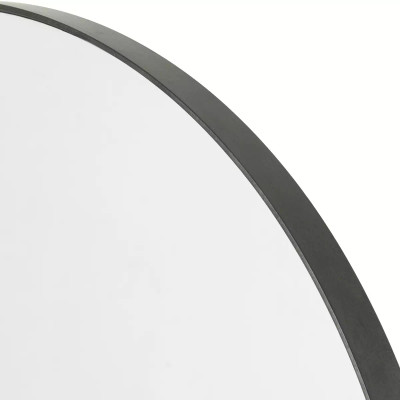 Four Hands Bellvue Round Mirror - Large - Rustic Black